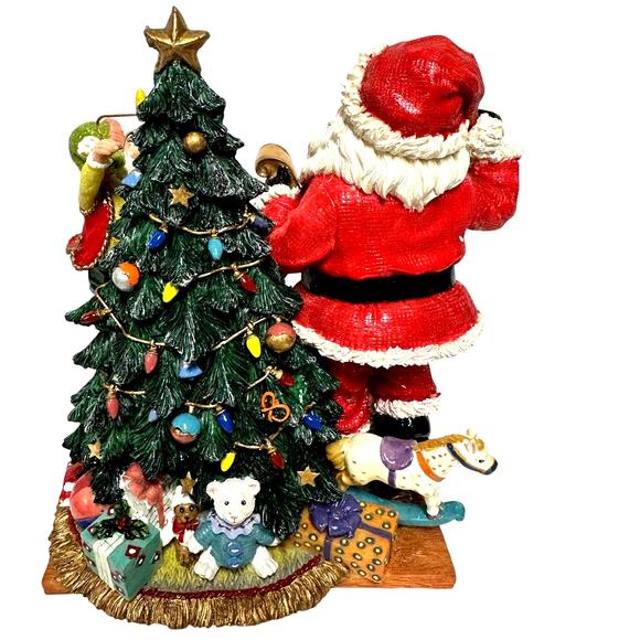 Fitz and Floyd Happy Holidays 2004 Santa Tree and Elf Stocking Holder-NEW in Box - Picture 4 of 12